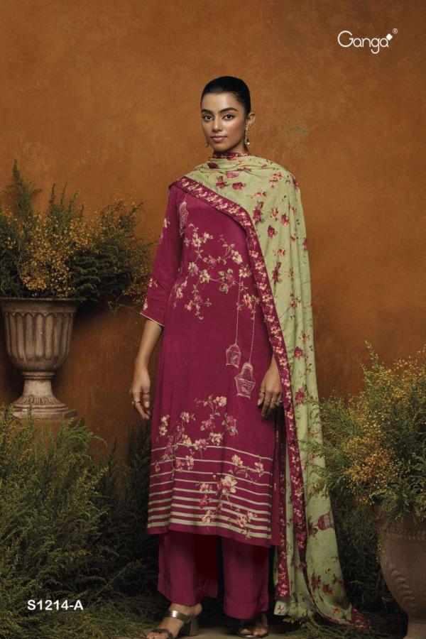 Ganga Binah S1214 Premium Viscose Designer Salwar Suit Collection